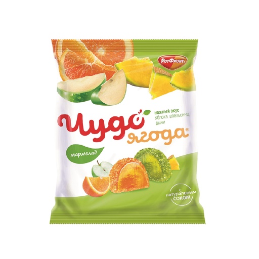 [07_01_0211] Fruit Jelly "Чудо Ягода" вкус Яблока Апельсина  Дыни 1/250g 12pc /Uniconf 01/  07_01_0211
