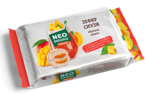 [08_01_0142] Marshmallow Зефир  "Eco-Botanica" Смузи начинка абрикос-манго 1/280gr 8pc /Uniconf 01/  08_01_0142