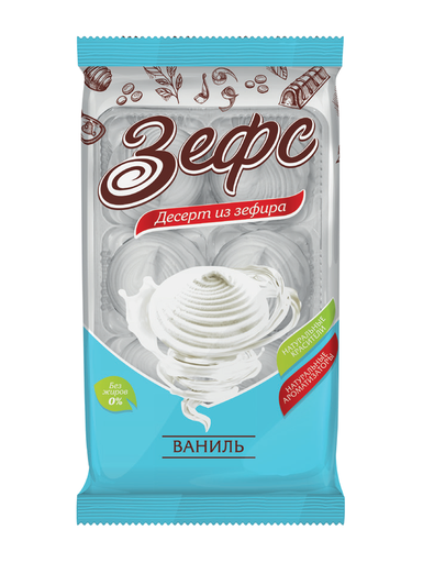 [08_13_0010] Chocolate sweets Зефир "Вихрь" со вкусом ванили 1/250gr 9pc /Tverskoy Konditer 13/   08_13_0010