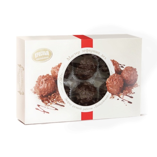 [08_44_0250] Marshmallow Зефир "Бобруйский" "Мастер зефирных дел"коробка 1/330gr 6pc /Krasny pischevik 44/  08_44_0250