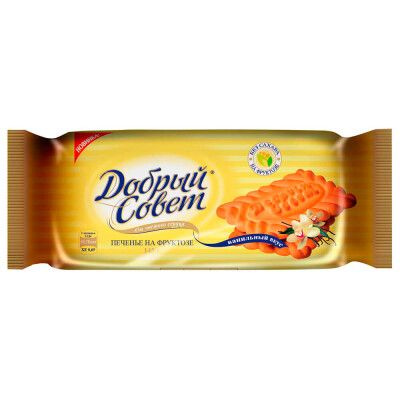 [09_01_0169] Cookies Печенье "Добрый Совет"  ванильное на фруктозе 1/145gr 24pc /Uniconf 01/  09_01_0169