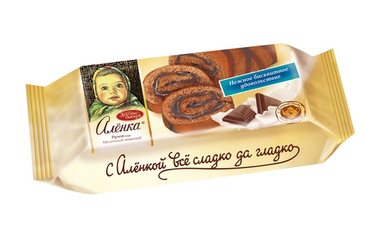 [09_01_0210] Biscuits Рулет со вкусом молочного шоколада "Аленка" 1/200gr 15pc /Uniconf 01/  09_01_0210