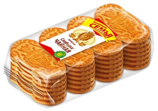 [09_03_0080] Biscuits C82 Печенье сахарное"Слободка Чайное" 1/430gr 17рс /Konditerskaya Fabrika 03/  09_03_0080