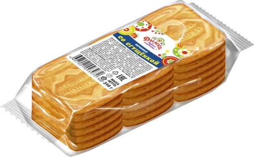 [09_03_0101] Biscuits Ф03 Печенье "Cахарное со сгущенкой" 1/310gr 23pc /Konditerskaya Fabrika 03/  09_03_0101