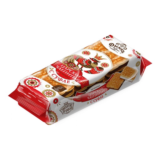 [09_03_0120] Biscuits K54 Царское чаепитие с суфле глазированое в шоколаде 1/360gr 14рс /Konditerskaya Fabrika 03/  09_03_0120