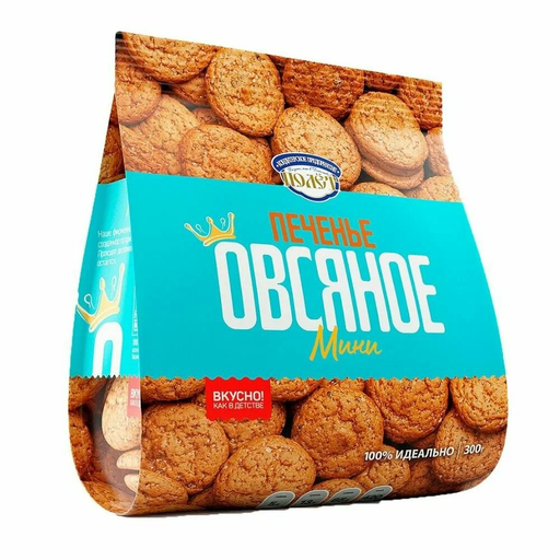 [09_17_0021] Biscuits Печенье овсяное МИНИ  "Полет" 300gr 11pc /Polet 17/   09_17_0021