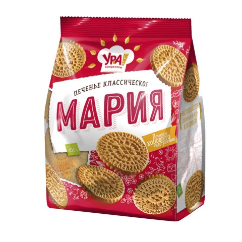 [09_99_0062] Cookies Печенье затяжное "Мария" 1/400gr 8pc /UraKonditery 99/   09_99_0062