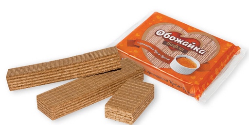 [11_01_0060] Waffer Вафли "Обожайка" крем брюле 1/225gr 20pc /Uniconf 01/  11_01_0060