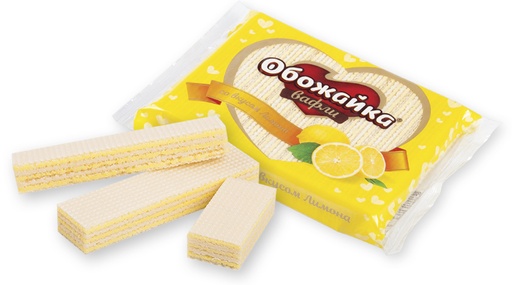 [11_01_0080] Waffer Вафли "Обожайка" лимонная 1/225gr 20pc /Uniconf 01/  11_01_0080