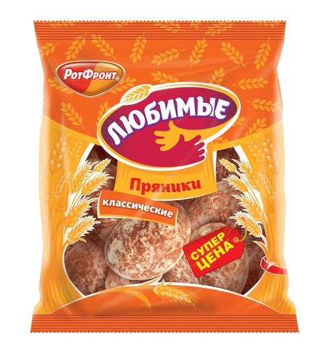 [12_01_0040] Gingerbread Пряник "Любимые" классические 1/400gr 10pc /Uniconf 01/  12_01_0040