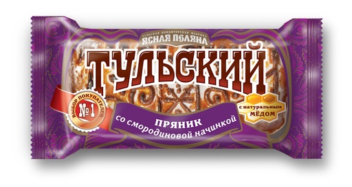 [12_01_0080] Gingerbread Пряник "Тульский" смородиновый 1/130gr 24pc /Uniconf 01/  12_01_0080