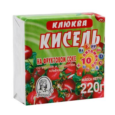 [13_43_0030] Kisel Кисель клюква "Геркулес" 1/220gr 48pc /Gerkules 43/   13_43_0030