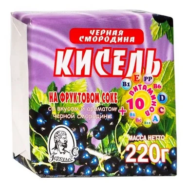 [13_43_0050] Kisel Кисель черная  смородина "Геркулес" 1/220gr 48pc /Gerkules 43/   13_43_0050