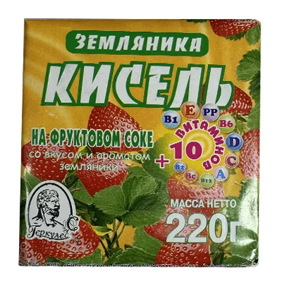 [13_43_0060] Kisel Кисель земляника "Геркулес" 1/220gr 48pc /Gerkules 43/   13_43_0060