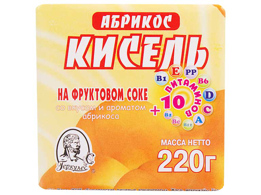 [13_43_0070] Kisel Кисель абрикос "Геркулес" 1/220gr 48pc /Gerkules 43/   13_43_0070