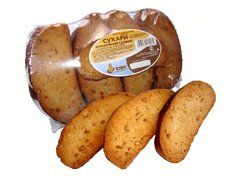 [14_23_0020] Mini-toasts Сухари Ореховые Классические 1/300gr 15pc /Tulski Khlebokombinat 23/  14_23_0020