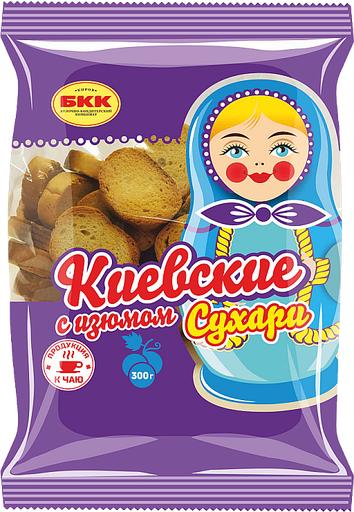 [14_57_0012] Mini-toasts Сухари "БКК" Киевские 1/250gr 10pc 1/400gr 8pc /BKK 57/  14_57_0012