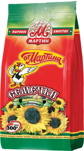 [15_25_0010] Sunflower seeds Семечки "От Мартина" отборные PREMIUM  1/300gr 20pc  /Martin 25/  15_25_0010