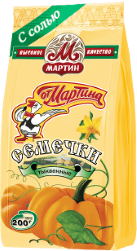 [15_25_0050] Pumpkin seeds Семечки "От Мартина" тыквенные соленые 1/200gr 14pc /Martin 25/  15_25_0050