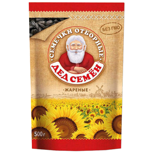 [15_51_0010] Sunflower seeds Семечки "Дед Семен" 1/500gr 8pc /TPK Voskhod 51/  15_51_0010