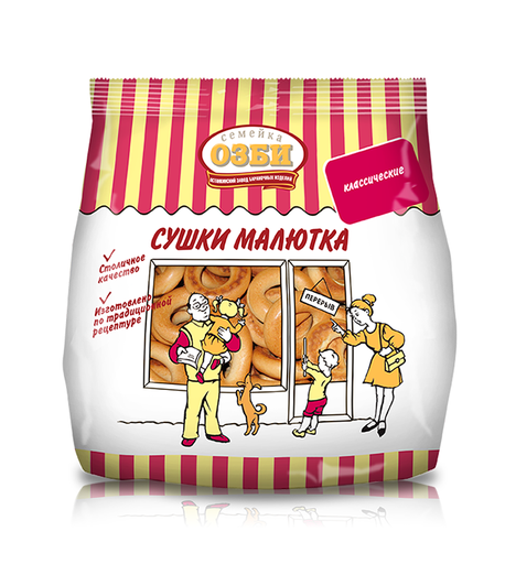 [16_26_0030] Dry bread rings 1094 Сушка "Семейка" "Малютка" 1/200gr 12pc /Ostankino 26/  16_26_0030