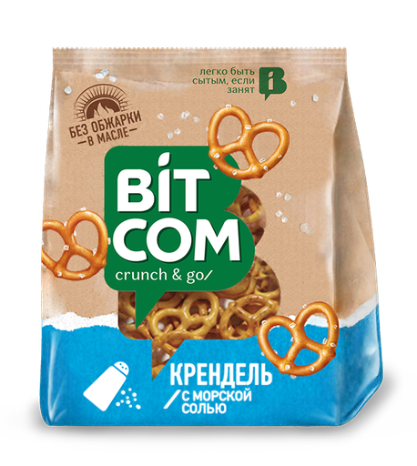 [16_26_0141] Dry Bread Rings "Bit Com" Крендель с морской солью 1/250gr 8pc /Ostankino 26/  16_26_0141
