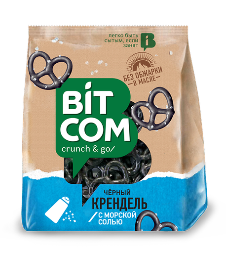 [16_26_0142] Dry Bread Rings "Bit Com" Крендель черный с морской солью 1/250gr 8pc /Ostankino 26/  16_26_0142