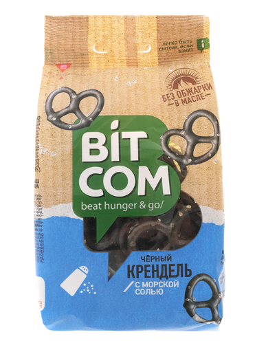 [16_26_0144] Dry Bread Rings "Bit Com" Крендель черный с морской солью 1/130gr 10pc /Ostankino 26/  16_26_0144