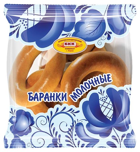 [16_57_0011] Bublik Bread Rings Баранки "БКК" Молочные  1/315gr 10pc /BKK 57/  16_57_0011