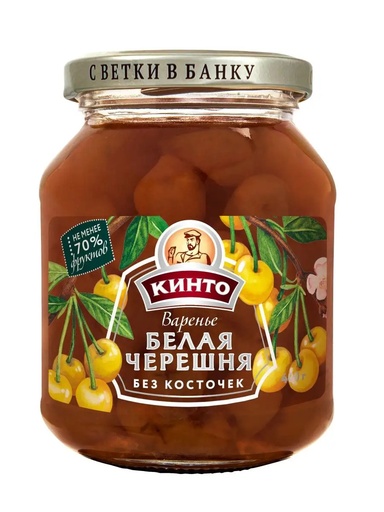 [19_29_0027] Jam Джем Белая Черешня «КИНТО» 1/400gr 6pc /Darsil 29/   19_29_0027
