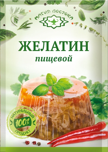 [20_27_0501] Seasonings 33540 Желатин пищевой 1/10gr 40pc /Magiya Vostoka 27/   20_27_0501