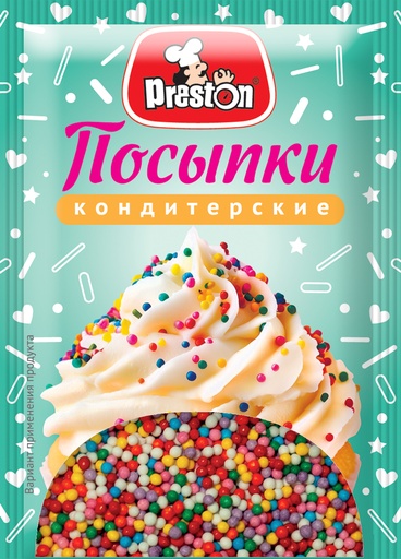 [20_27_0730] Seasonings 59834 Посыпка кондитерская "Радуга бисер" 1/007gr 40pc /Magiya Vostoka 27/   20_27_0730