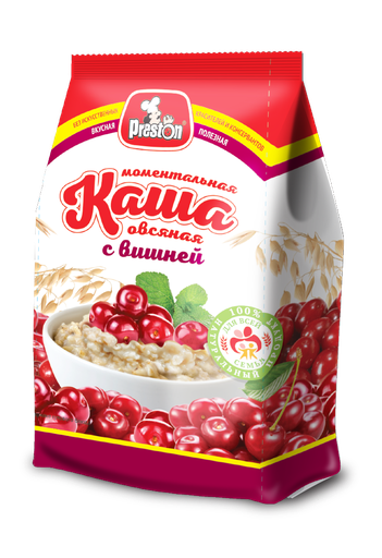 [21_27_0258] Porridge М58054  Каша овсяная с вишней быстрого приготовления "Preston" 1/160gr 8pc /Magiya Vostoka 27/   21_27_0258