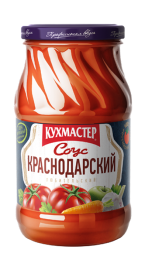 [23_28_0060] Tomato sauce "Краснодарский" в стеклянной банке 1/480g 8pc /Kuhmaster 28/   23_28_0060