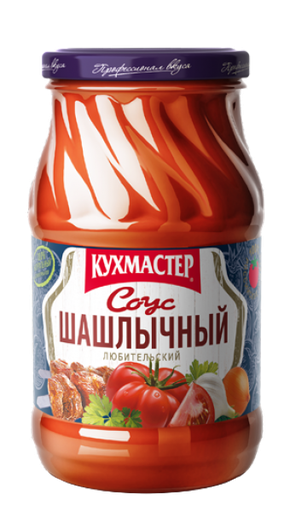 [23_28_0080] Tomato sauce "Шашлычный" в стеклянной банке 1/480gr 8pc /Kuhmaster 28/   23_28_0080