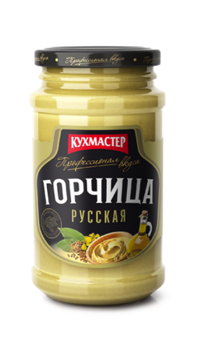 [24_28_0020] Mustard "Русская" горчица 1/210gr 12pc /Kuhmaster 28/   24_28_0020