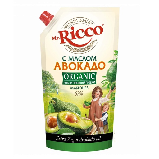 [28_59_0014] Mayonnaise  Майонез (Mr. Ricco) с маслом Авокадо (67% жирн) 1/375gr 1/400ml  22pc (Новый пр.) /Mr. Ricco 59/  28_59_0014