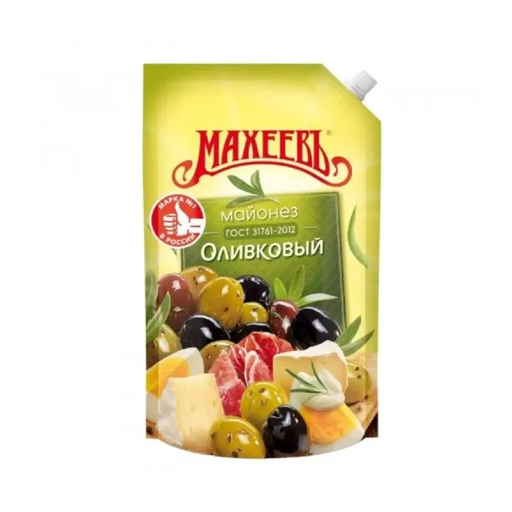 [28_61_0010] Mayonnaise  Майонез (Махеевъ) Оливковый 50,5% дой-пак/доз. 1/380gr 1/400ml 20pc/Махеевъ-Maheev 61/  28_61_0010