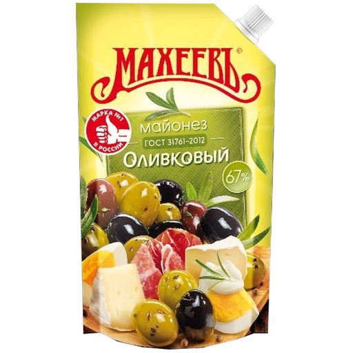 [28_61_0012] Mayonnaise Майонез (Махеевъ) Оливковый 67%  дой-пак  1/190gr 1/200ml 20pc/Махеевъ-Maheev 61/  28_61_0012