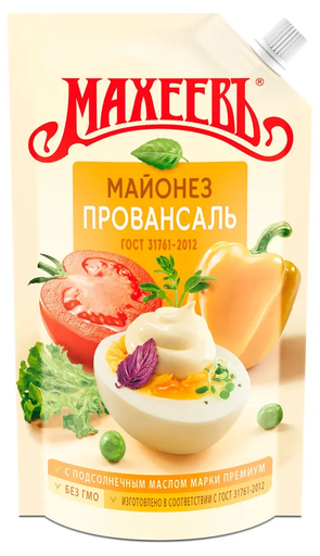 [28_61_0014] Mayonnaise  Майонез (Махеевъ) Провансаль дой-пак/доз. 50,5%  1/380gr  1/400ml 20pc/Махеевъ-Maheev 61/  28_61_0014