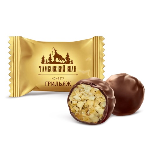[03_01_0083] Chocolate sweets "Тамбовский Волк" грильяжные (конфеты) 2kg /Uniconf 01/  03_01_0083